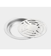 PR-146 Locking Round Floor Drain Stainless Steel Commercial Kitchen Heavy-Duty Secure Grate Tray Water Drainage Rack Restaurant Industrial Anti-Slip Rustproof Easy Clean Professional Grade Durable Key Lock Tamper Proof Maintenance Free